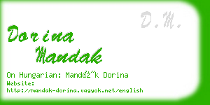 dorina mandak business card